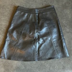 Zara Basics - Black Leather Skirt